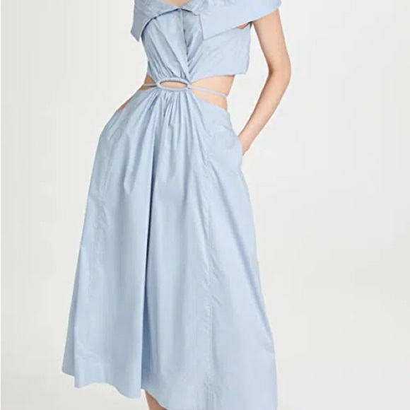 Jonathan Simkhai Dresses & Skirts - Jonathan Simkhai Light Blue Cutout Midi Dress